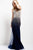42700 Embellished Deep V-neck Trumpet Dress