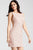 42863 Fitted V Back Illusion Dress