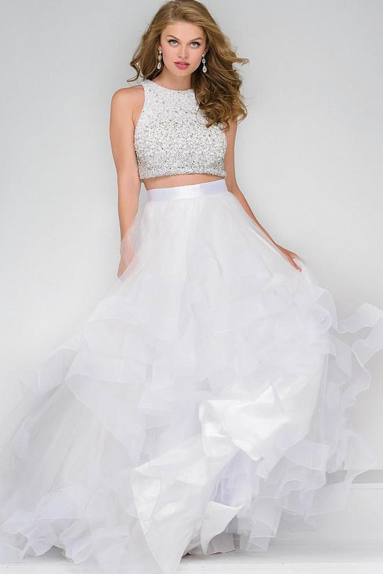Long Tulle Two-Piece Prom Ballgown 42893