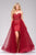 42897A Beaded Strapless High Low Evening Dress