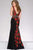 Fitted Long Prom Dress with Floral Embroidery 45744