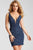 45810 Plunging Neckline Fitted Jersey Dress