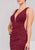 45810 Plunging Neckline Fitted Jersey Dress
