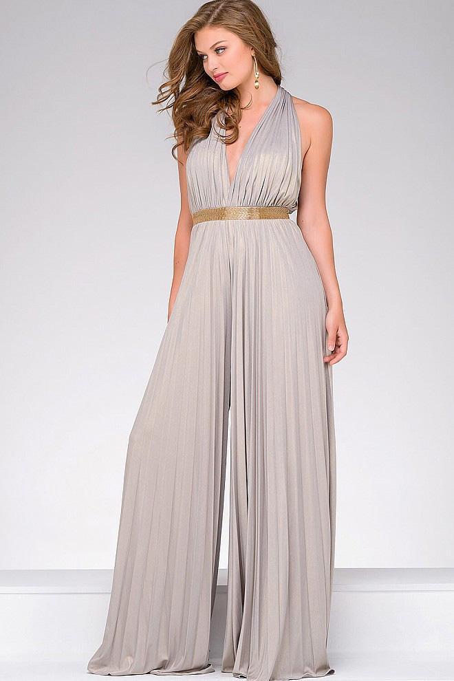 Open Back Chiffon Jumpsuit 458601