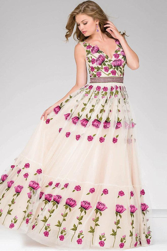 Long A-Line Tulle Prom Dress 47743