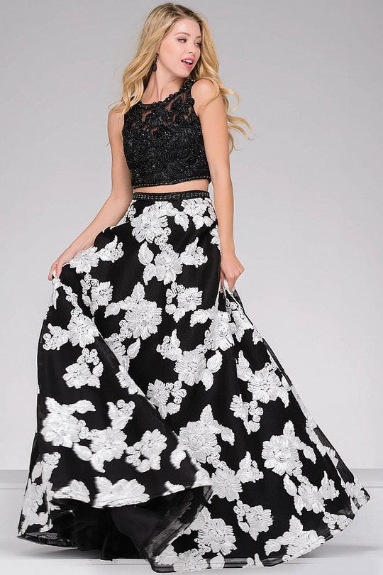 Embroidered Two-Piece A-line Prom Dress 47746