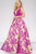 Plunging Neckline Pleated Prom Ballgown 48923