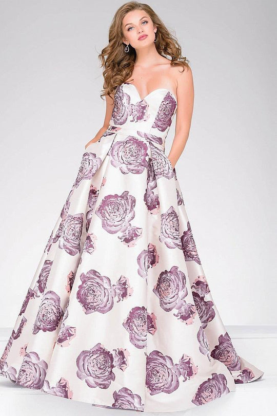 Sweetheart Neck Floral Dress 48924