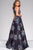 Sleeveless Floral A line Gown 49225
