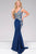 Fitted Floral Embroidery Prom Dress 50250