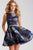 52283 Sleeveless Bateau Neck Floral Cocktail Dress