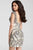 54548 Intricate Beaded Illusion Short Dress