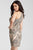 54592 Embellished Halter Cocktail Dress