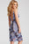 54632 Blue Floral Lace Applique Cocktail Dress