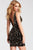 54891 Gold Beaded Jersey Bodycon Short Dress