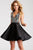 55130 Deep V-Neck Ornate Cocktail Dress