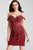 55226 Draped Off-Shoulder Corset Style Dress