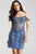 55226 Draped Off-Shoulder Corset Style Dress
