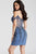 55226 Draped Off-Shoulder Corset Style Dress