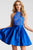 55300 Lace Halter Neck A-Line Dress