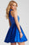 55300 Lace Halter Neck A-Line Dress