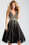 56000 Deep V-Neck A-Line Dress