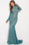 58376 Lace Halter Trumpet Dress