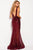 59186 Lattice Beadwork Plunging Dress