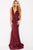 59186 Lattice Beadwork Plunging Dress