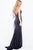 59648 Jersey Bead Embellished Fitted Dress