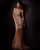 6395 Asymmetrical Illusion Silhouette Gown