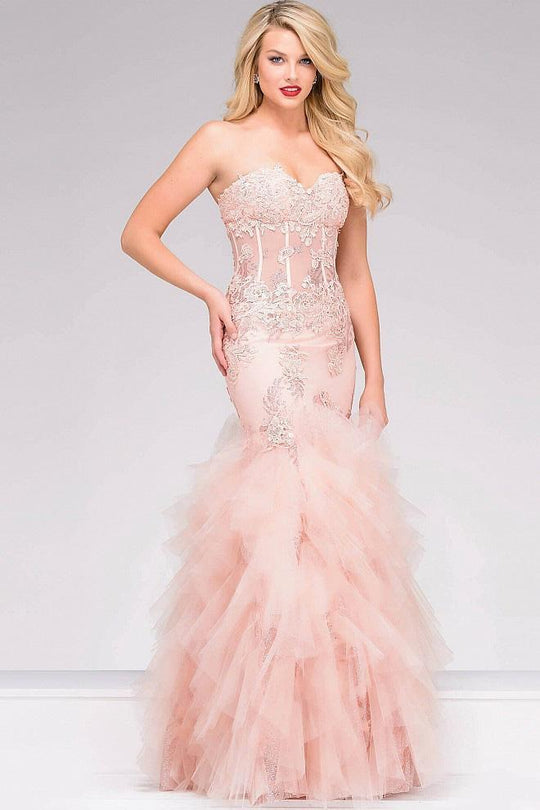 Tiered Trumpet Prom Dress 88893
