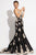 89462 Lace Appliqued Strapless Mermaid Gown