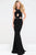 Halter Beaded Neckline Jersey Mermaid Dress JVN41543