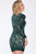 Scalloped Trimmed Lace V-Neck Sheath Cocktail Dress JVN42635