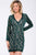 Scalloped Trimmed Lace V-Neck Sheath Cocktail Dress JVN42635
