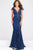 Cap Sleeves Fitted Lace Dress JVN43755
