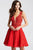 JVN45264 Lace V-Neck A-Line Dress