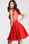 JVN45264 Lace V-Neck A-Line Dress