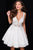 JVN45264 Lace V-Neck A-Line Dress