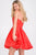 Gorgeous V-Neck A-Line Satin Cocktail Dress JVN47315