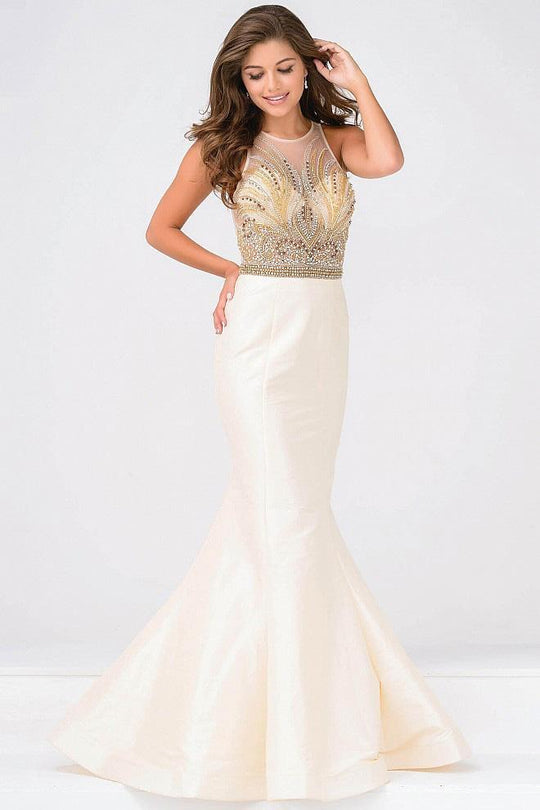 Embellished Bodice Mermaid Prom Dress JVN47813