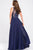 Sheer Neckline Beaded Bodice Chiffon Dress JVN47950