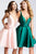 JVN53054 V-neck Taffeta A-line Dress