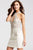 JVN53179 Beaded Halter Sheath Dress