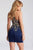 Jovani - Embellished Fitted Halter Sheath Dress JVN53193  in Blue