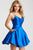 JVN53202 V-neck Taffeta A-line Dress
