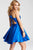 JVN53202 V-neck Taffeta A-line Dress
