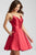JVN53202 V-neck Taffeta A-line Dress