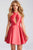 JVN55412 Criss Cross Halter Neck Cocktail Dress